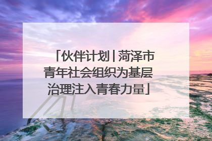 伙伴计划│菏泽市青年社会组织为基层治理注入青春力量