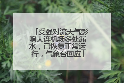 受强对流天气影响大连机场多处漏水，已恢复正常运行，气象台回应