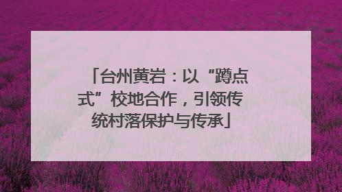 台州黄岩：以“蹲点式”校地合作，引领传统村落保护与传承