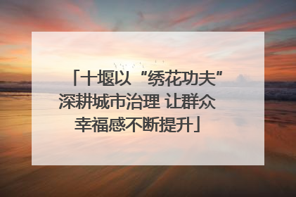 十堰以“绣花功夫”深耕城市治理 让群众幸福感不断提升