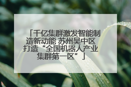 千亿集群激发智能制造新动能 苏州吴中区打造“全国机器人产业集群第一区”