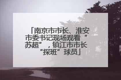 南京市市长、淮安市委书记现场观看“苏超”，镇江市市长“探班”球员