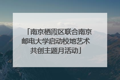 南京栖霞区联合南京邮电大学启动校地艺术共创主题月活动