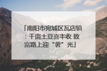 南阳市宛城区瓦店镇：千亩土豆喜丰收 致富路上迎“薯”光