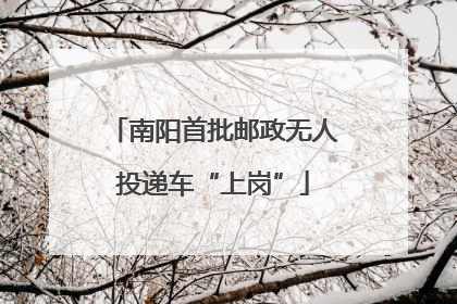 南阳首批邮政无人投递车“上岗”