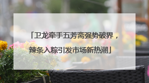 卫龙牵手五芳斋强势破界，辣条入粽引发市场新热潮