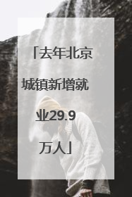 去年北京城镇新增就业29.9万人
