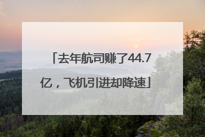 去年航司赚了44.7亿，飞机引进却降速