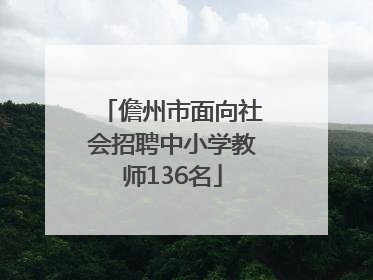 儋州市面向社会招聘中小学教师136名