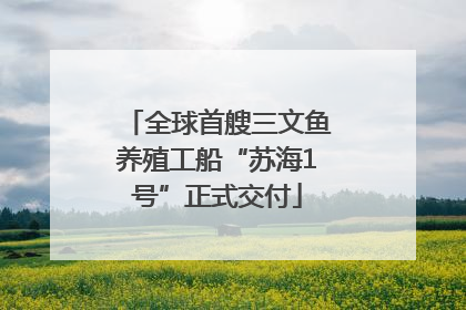 全球首艘三文鱼养殖工船“苏海1号”正式交付