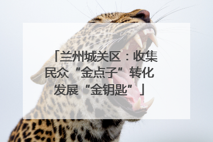 兰州城关区：收集民众“金点子”转化发展“金钥匙”