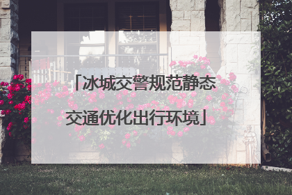 冰城交警规范静态交通优化出行环境