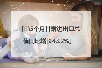 前5个月甘肃进出口总值同比增长43.2%