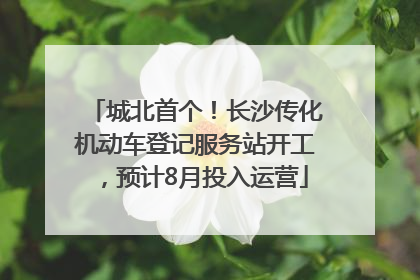 城北首个！长沙传化机动车登记服务站开工，预计8月投入运营