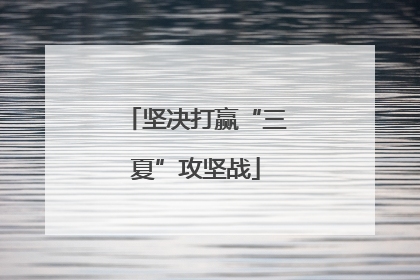 坚决打赢“三夏”攻坚战