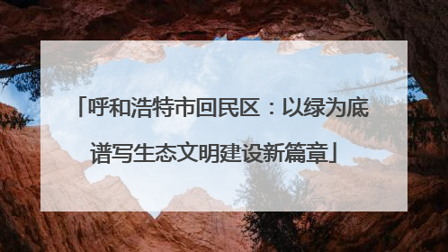 呼和浩特市回民区：以绿为底 谱写生态文明建设新篇章