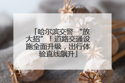 哈尔滨交警 “放大招”！道路交通设施全面升级，出行体验直线飙升