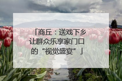 商丘：送戏下乡让群众乐享家门口的“视觉盛宴”