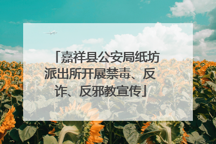 嘉祥县公安局纸坊派出所开展禁毒、反诈、反邪教宣传
