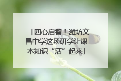 四心启智！潍坊文昌中学这场研学让课本知识“活”起来
