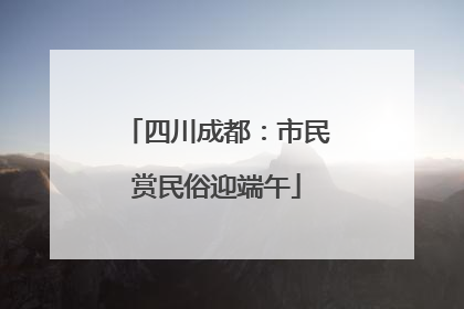 四川成都：市民赏民俗迎端午