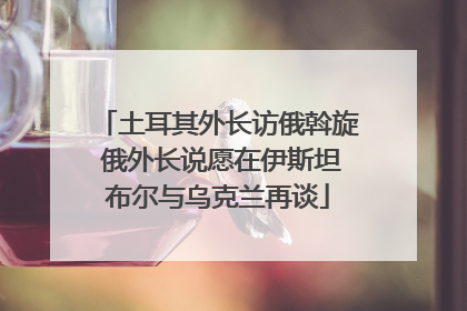 土耳其外长访俄斡旋 俄外长说愿在伊斯坦布尔与乌克兰再谈