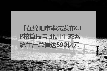 在绵阳市率先发布GEP核算报告 北川生态系统生产总值达590亿元｜新闻发布最前线