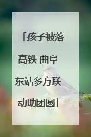 孩子被落高铁 曲阜东站多方联动助团圆