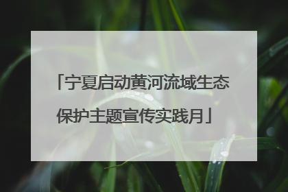 宁夏启动黄河流域生态保护主题宣传实践月