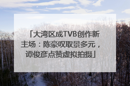 大湾区成TVB创作新主场：陈豪叹取景多元，谭俊彦点赞虚拟拍摄