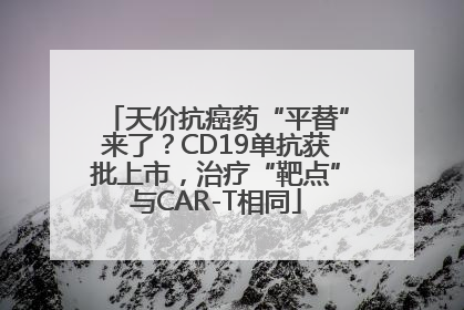 天价抗癌药“平替”来了？CD19单抗获批上市，治疗“靶点”与CAR-T相同