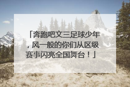 奔跑吧文三足球少年，风一般的你们从区级赛事闪亮全国舞台！