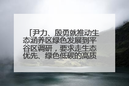 尹力、殷勇就推动生态涵养区绿色发展到平谷区调研，要求走生态优先、绿色低碳的高质量发展之路