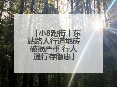 小8跑街丨东站路人行道地砖破损严重 行人通行存隐患