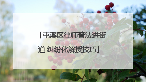屯溪区律师普法进街道 纠纷化解授技巧