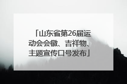 山东省第26届运动会会徽、吉祥物、主题宣传口号发布