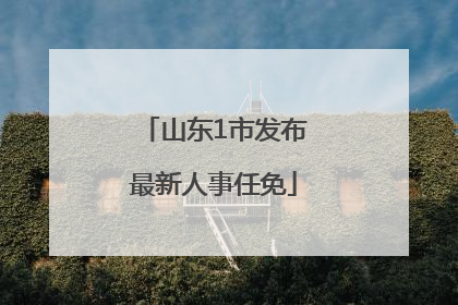 山东1市发布最新人事任免
