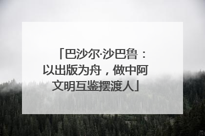 巴沙尔·沙巴鲁：以出版为舟，做中阿文明互鉴摆渡人