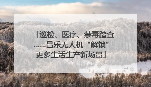 巡检、医疗、禁毒踏查……昌乐无人机“解锁”更多生活生产新场景