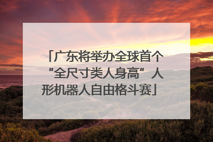 广东将举办全球首个“全尺寸类人身高”人形机器人自由格斗赛