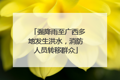 强降雨至广西多地发生洪水，消防人员转移群众