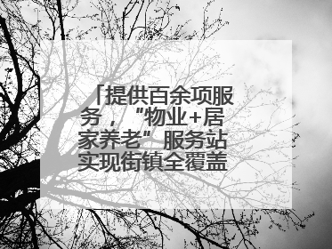 提供百余项服务，“物业+居家养老”服务站实现街镇全覆盖！联系方式→
