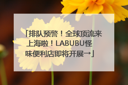 排队预警！全球顶流来上海啦！LABUBU怪味便利店即将开展→