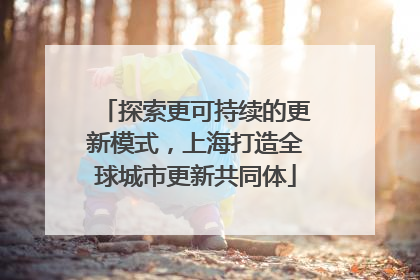 探索更可持续的更新模式，上海打造全球城市更新共同体