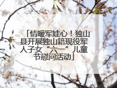 情暖军娃心！独山县开展独山籍现役军人子女“六一”儿童节慰问活动