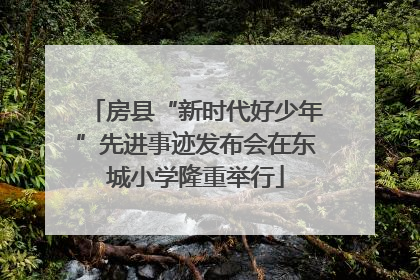 房县“新时代好少年”先进事迹发布会在东城小学隆重举行