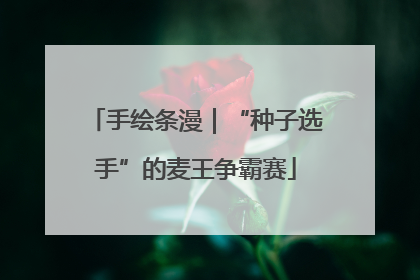 手绘条漫｜“种子选手”的麦王争霸赛
