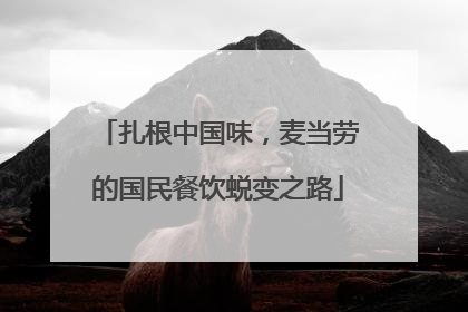 扎根中国味，麦当劳的国民餐饮蜕变之路