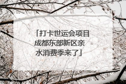 打卡世运会项目 成都东部新区亲水消费季来了