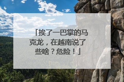 挨了一巴掌的马克龙，在越南说了些啥？危险！